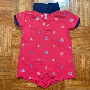 Ralph Lauren nautical print one piece Shortall size 18 month